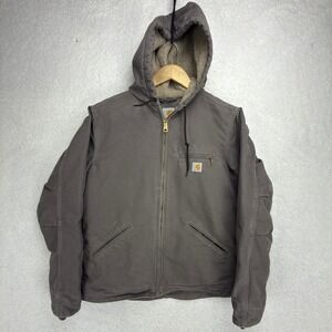 Carhartt Sierra Jacket Sherpa Lined Womens Small WJ141 032 Taupe Gray